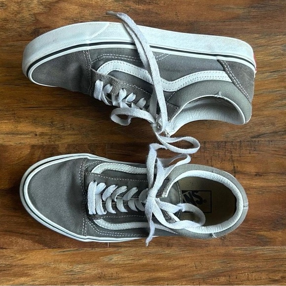 Vans Shoes - Vans Gray Old Skool Sneakers with White Accents